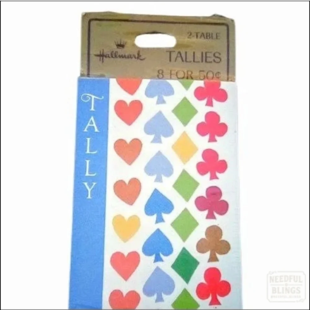 Vintage Hallmark Bridge Tally Cards Sealed Playing Card Design Mid Century